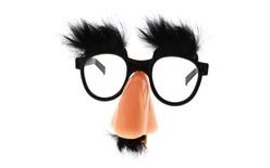 Goggles Professor black with moustache