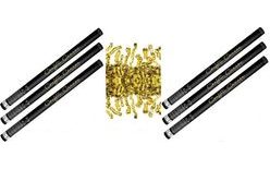 Gold Metallic Confetti 80cm - 6 pcs - Metallic Ribbons - New Year's Eve