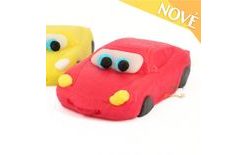 Závodné autíčko červené „Blesk“ 7 cm (JF4)