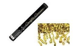 Konfety 40cm - ZLATÉ STUŽKY - HOBLINKY - METALICKÉ - Silvestr