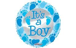 Fóliás lufi kerek - It´s a Boy - 45 cm - Baba ünnep