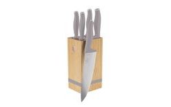 Sada nožů se stojanem BAMBOO 6 ks Taupe Collection