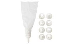 Pastry Bag Set with 9 Nozzles, 26 cm Long