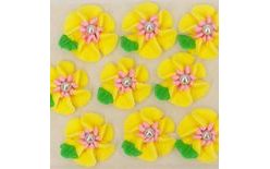 Cukrové dekorácie – veľké kvety na platíčku (8)