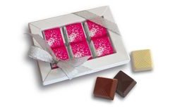 Promotional praline gift set 6×12g, ribbon with your design/logo – from 250 pcs