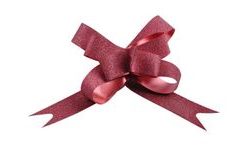 Red Glitter Drawstring Ribbon - 1 Piece