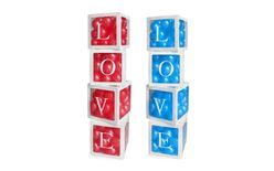 Dekoratív ballonboxok LOVE 4 db