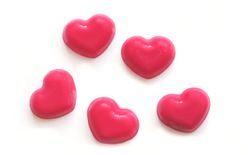 Chocolate decoration Hearts pink - 40 pcs