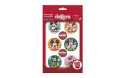 Dekorace z jedlého papíru na cupcaky Mickey a Minnie 5,8cm 6ks