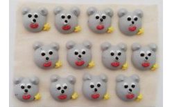 Grey Sugar Mouse Decorations