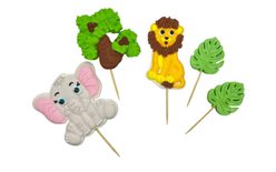 Sugar Cake Toppers – Elephant and Lion