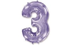 Balón foliový číslice FIALOVÁ - LILA 102 cm - 3
