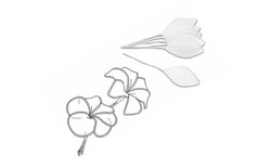 Tulle leaves - white