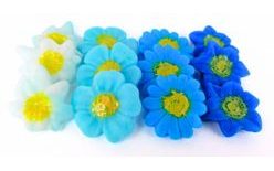 Modelované kytičky č. 4 – modré (DecorHmota)