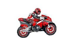 Balón foliový 60 cm Motorka Červená