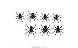 Paper Spider Decorations - Halloween - 12 pcs