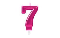 Candle number 7 pink