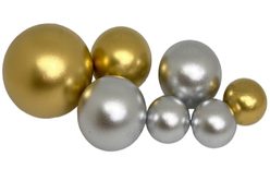 Čokoládové gule zlaté a strieborné