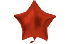 Foil Star Balloon - Matte Red - 48 cm