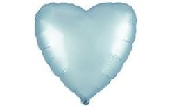 Pastel Blue Heart Foil Balloon 45 cm