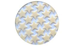 Csokoládé díszítés Csillag fehér - 408 g / 702 db