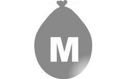 Silver Letter M Balloon