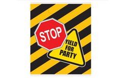 Plastové tašky na darčeky Stavba 8 ks