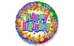 Balón foliový Happy Birthday candle 45 cm