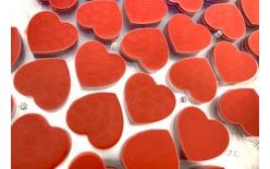 Srdce červené čokoládové 720g/cca 240 ks - 3,5 cm
