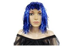 Blue Foil Wig
