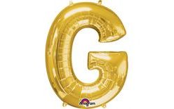 Zlatý foliový balónik písmeno G 81 cm x 63 cm