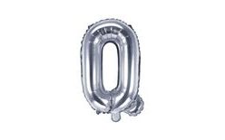 Balón foliový pismeno "Q", 35 cm, stříbrný (NELZE PLNIT HELIEM)