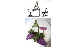 Patchwork vypichovač Fľaša a poháre - Bottle & Glass