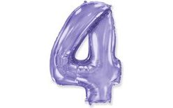 Fóliás lufiszám FIALOVÁ - LILA 102 cm - 4