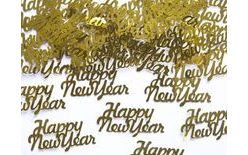 Boldog új évet - arany konfetti 4x2 cm - Szilveszter éjszaka