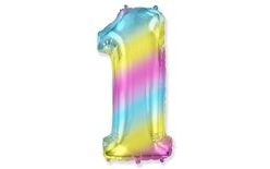 Fóliové balóny s číslami Dúha 115 cm - 1