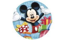 Mickey és ajándékok cukrászati ehető papír