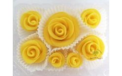 Dortová sada růží - žluté žluté