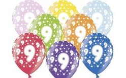 Silné Balónky 30 cm metalické mix - Narodeniny č.9