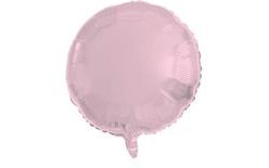 Balón foliový kulatý - pastelově růžový - 45 cm