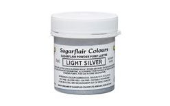 Sugarflair ezüst porfesték / pumpás utántöltő - Light Silver - 25g