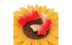 Modelovaný motýlik malý – červeno-biely striekaný