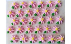 Cukrové ozdoby květy na platíčku 36