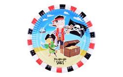 Pirate Paper Plates - Captain HOOK - 18cm - 8pcs