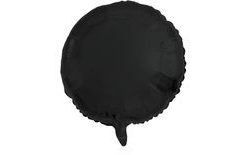 Balón foliový kulatý - matný černý - 45 cm