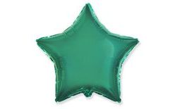 Balón foliový 45 cm Hvězda zelená TYRKYSOVÁ