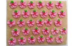 Cukrové ozdoby květy na platíčku 12