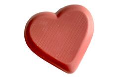 Rózsaszín csokoládé szív ruby csokoládéból
