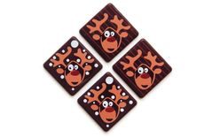 Chocolate decoration set Reindeer - 648 g/210 pcs