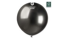 Króm ballon 48 cm – fényes űrszürke 1DB